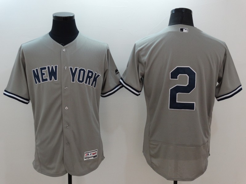 2016 New York Yankees 2 Derek Jeter gray elite baseball jersey