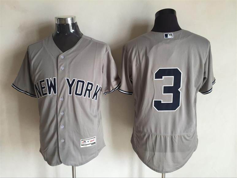 2016 New York Yankees 3 gray Flexbase Authentic Collection Jersey