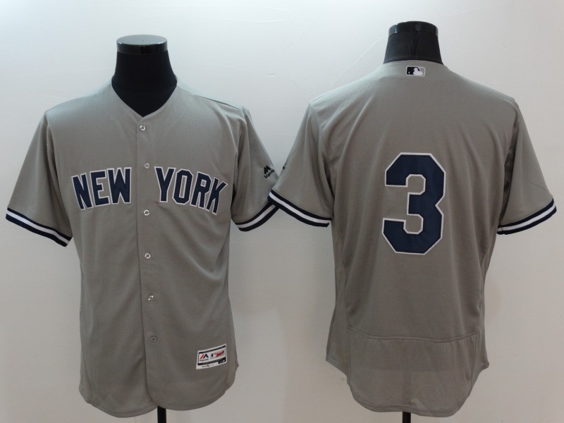 2016 New York Yankees 3 gray elite baseball jersey