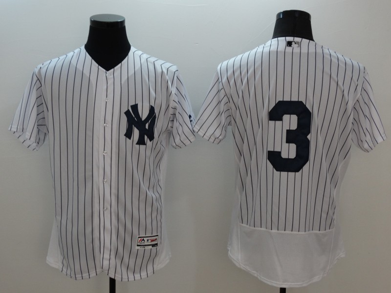 2016 New York Yankees 3 white elite baseball jersey