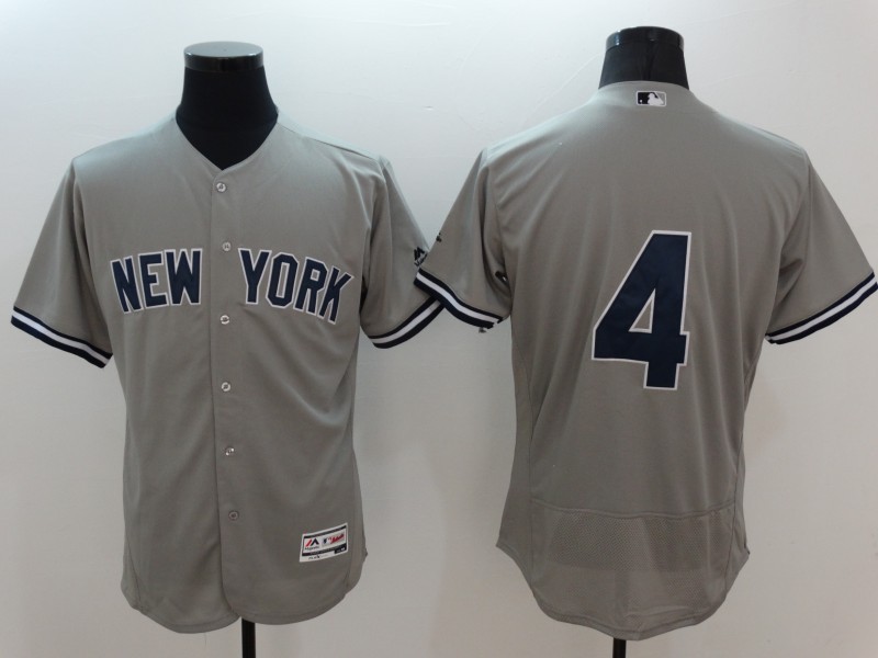 2016 New York Yankees 4 gray elite baseball jersey