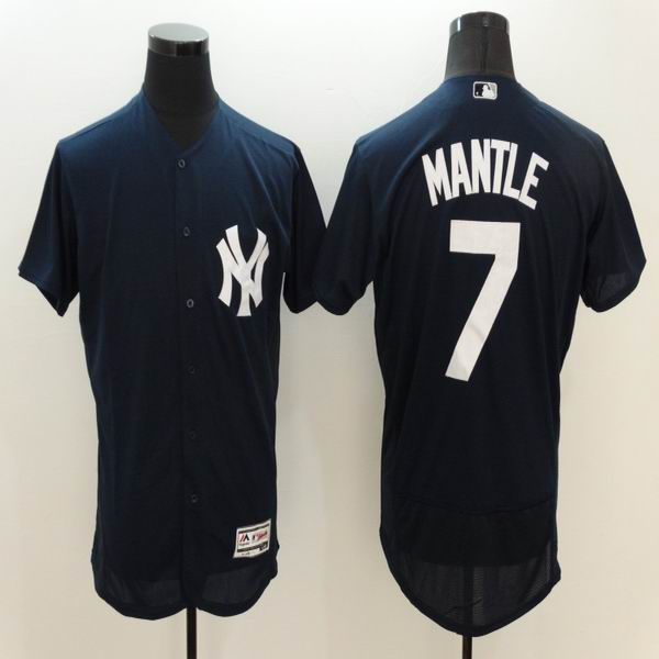 2016 New York Yankees 7 Mickey Mantle dark blue Flexbase Authentic Collection Jersey