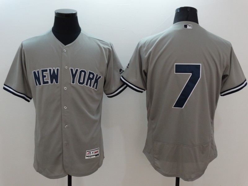 2016 New York Yankees 7 Mickey Mantle gray elite baseball jersey