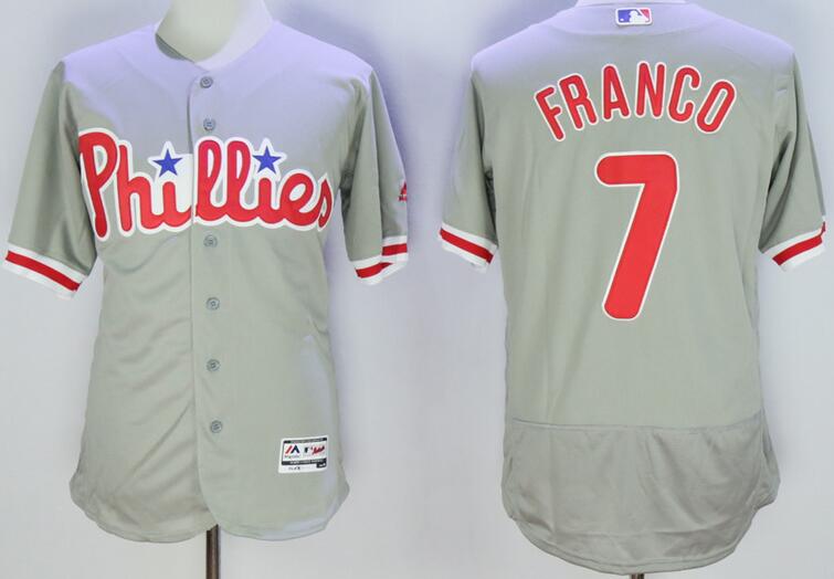 2016 Philadelphia Phillies 7 Maikel Franco grey Flexbase Authentic Collection Jersey