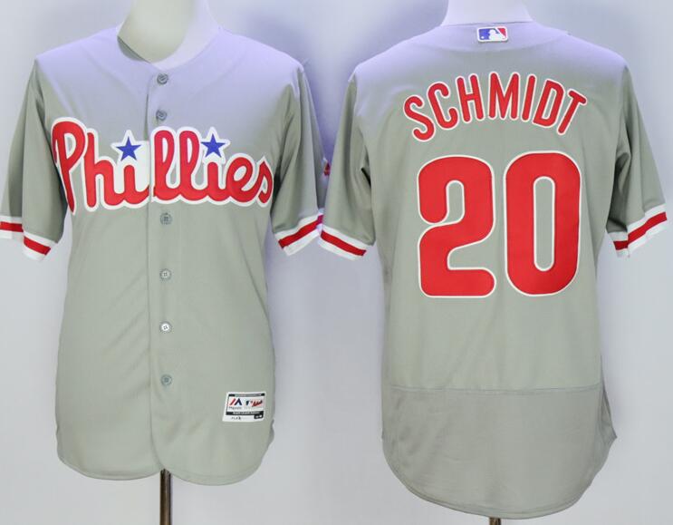 2016 Philadephia Phillis 20 Mike Schmidt elite grey men baseball mlb jersey