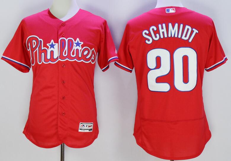 2016 Philadephia Phillis 20 Mike Schmidt elite red men baseball mlb jersey