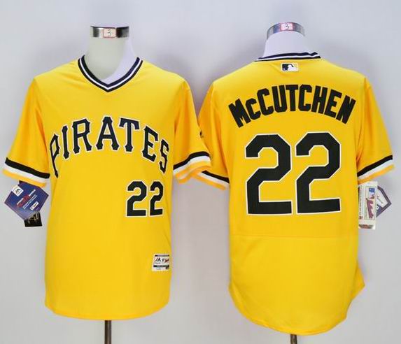 2016 Pittsburgh Pirates 22 Andrew McCutchen yellow Flexbase Authentic Collection Jersey