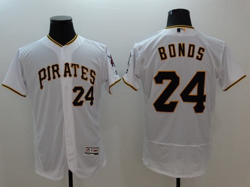 2016 Pittsburgh Pirates 24 Barry Bonds white elite baseball jersey