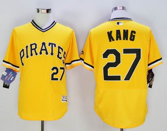 2016 Pittsburgh Pirates 27 Jung-ho Kang yellow Flexbase Authentic Collection Jersey