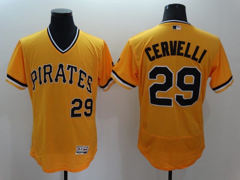 2016 Pittsburgh Pirates 29 Cervelli yellow Flexbase Authentic Collection Jersey