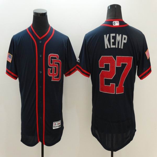 2016 San Diego Padres 27 Matt Kemp dark blue Flexbase Authentic Collection Jersey