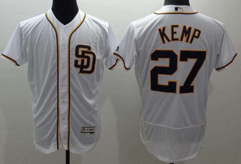 2016 San Diego Padres 27 Matt Kemp white Flexbase Authentic Collection Jersey