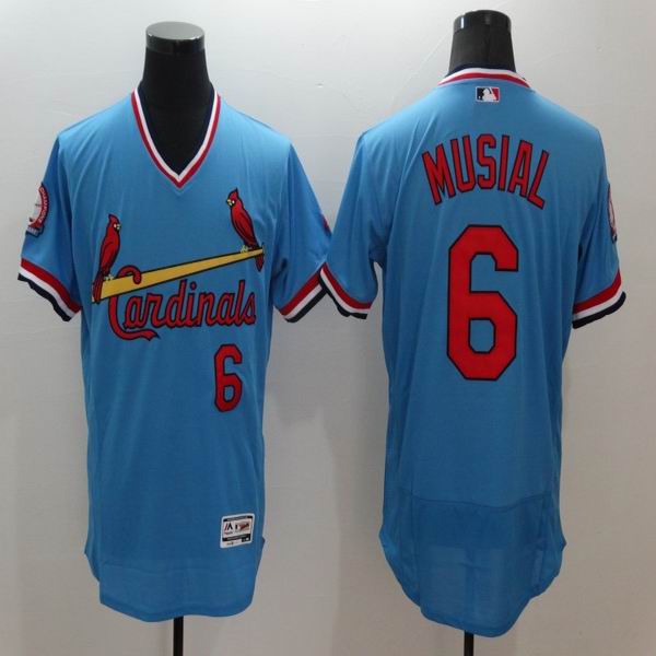 2016 St. Louis Cardinals 6 Stan Musial skyblue Flexbase Authentic Collection men baseball MLB Jerseys