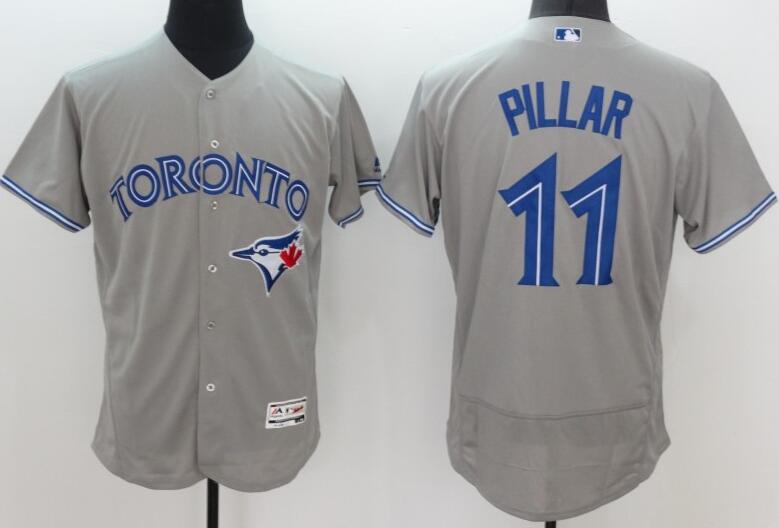 2016 Toronto Blue Jays 11 Kevin Pillar gray Flexbase Authentic Collection Jersey