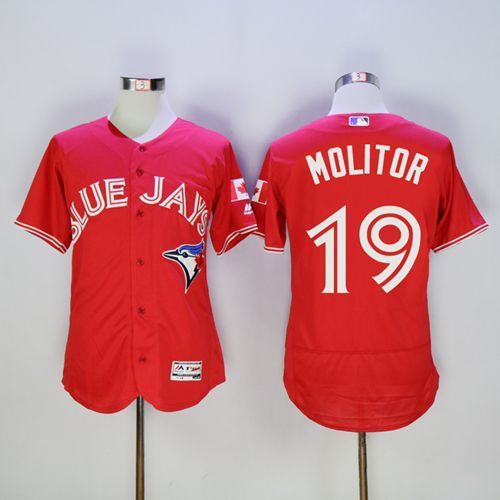 2016 Toronto Blue Jays 19 Paul Molitor red Flexbase Authentic Collection mlb baseball Jerseys