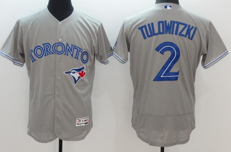 2016 Toronto Blue Jays 2 Troy Tulowitzki gray Flexbase Authentic Collection mlb baseball Jersey