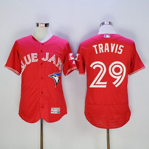 2016 Toronto Blue Jays 29 Devon Travis red Flexbase Authentic Collection mlb baseball Jersey Jerseys