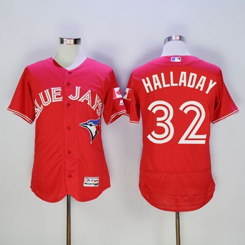 2016 Toronto Blue Jays 32 Roy Halladay red Flexbase Authentic Collection mlb baseball Jersey