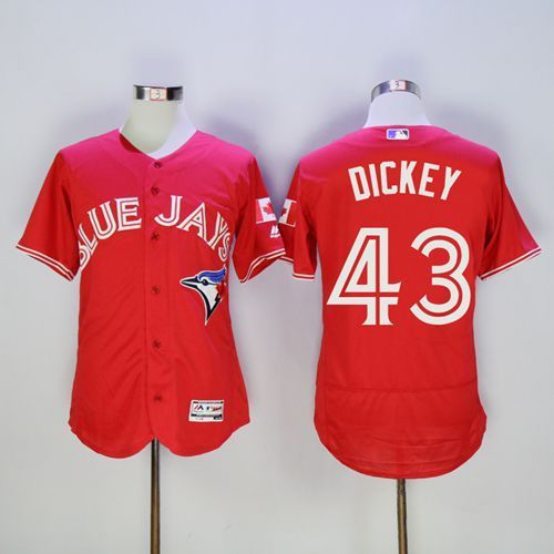 2016 Toronto Blue Jays 43 R.A. Dickey red Flexbase Authentic Collection mlb baseball Jersey