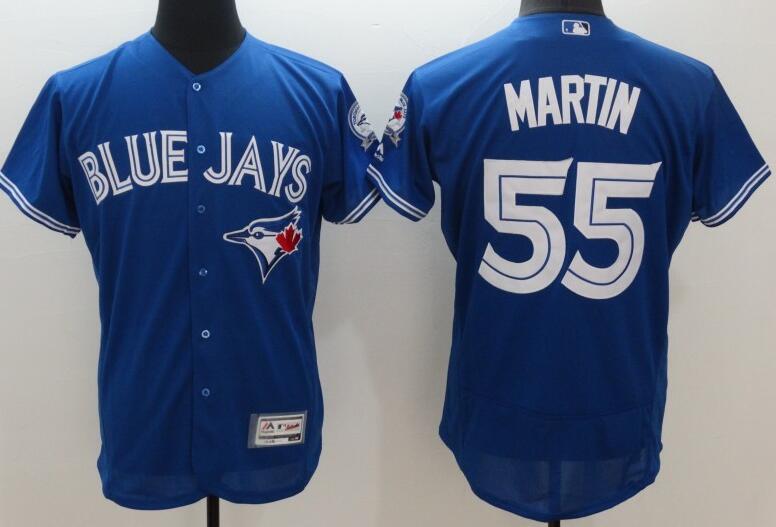 2016 Toronto Blue Jays 55 Russell Martin blue Flexbase Authentic Collection Jersey