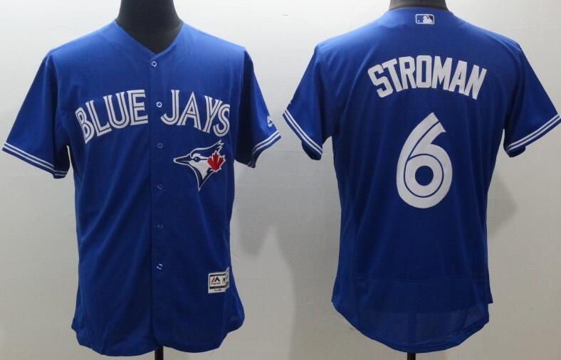 2016 Toronto Blue Jays 6# Marcus Stroman blue Flexbase Authentic Collection Jersey