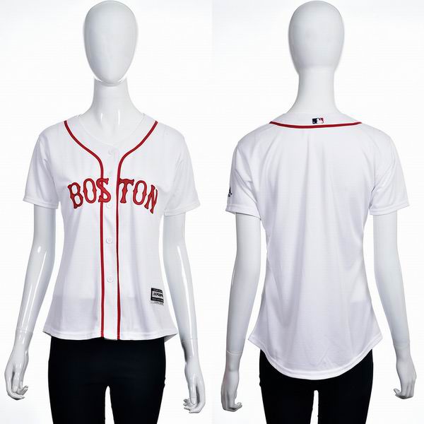 2016 women Boston Red Sox Blank white majestic baseball jersey