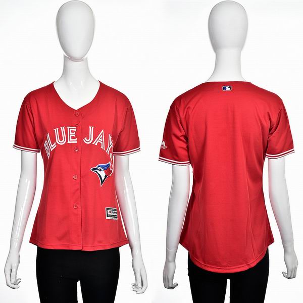 2016 women Toronto Blue Jays Blank red majestic baseball jersey