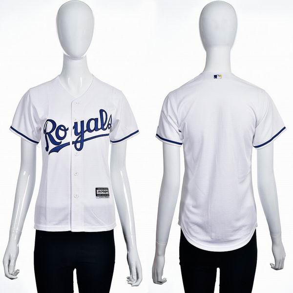 2016 women kansas city royals Blank white majestic baseball jersey