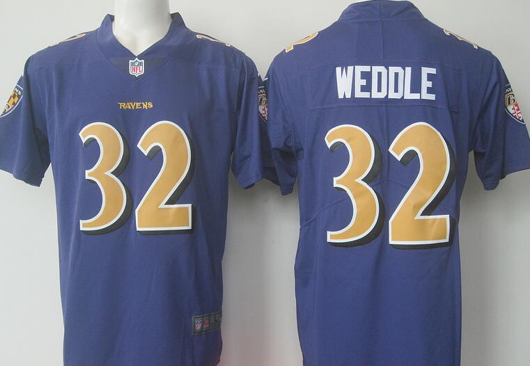 2017 Nike Baltimore Ravens Rush Fashion Legend 32 Eric Weddle men nfl Purple Limited Jerseys