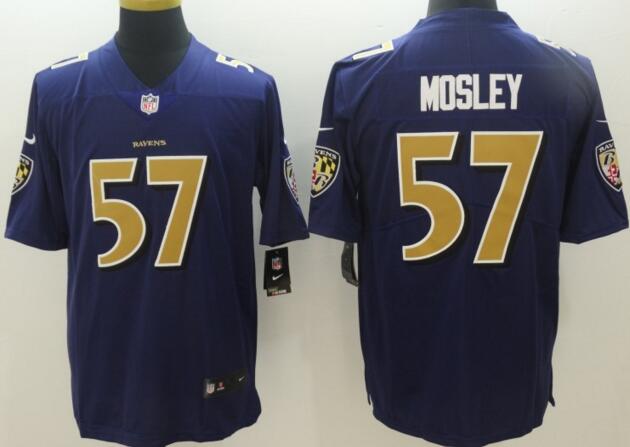 2017 Nike Baltimore Ravens Rush Fashion Legend 57 Mosley  men nfl Purple Limited Jerseys