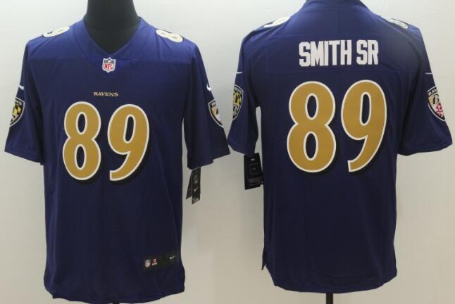 2017 Nike Baltimore Ravens Rush Fashion Legend 89 Steve Smith men nfl Purple Limited Jerseys