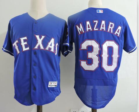 Men's Texas Rangers Nomar Mazara Majestic Royal Official Cool Base Player Jersey