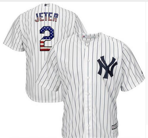 usa flag fashion jersey Derek Jeter 2#