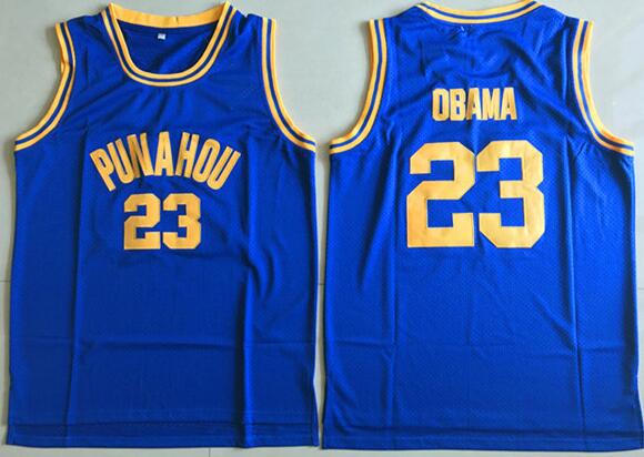 23# Obama Basketball Jersey  Blue