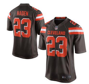 Men's Cleveland Browns Joe Haden Nike Brown Game Jersey