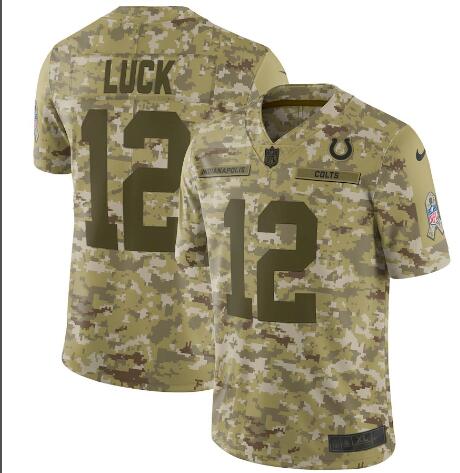 Men's Indianapolis Colts Andrew Luck Nike Camo Salute to Service Limited Jersey