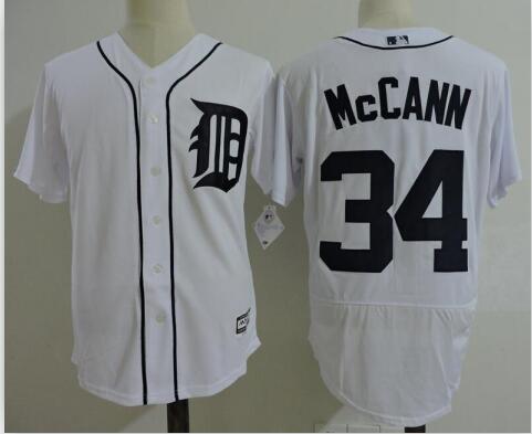 Men's Detroit Tigers James McCann Majestic White Cool Base Home Player Jersey