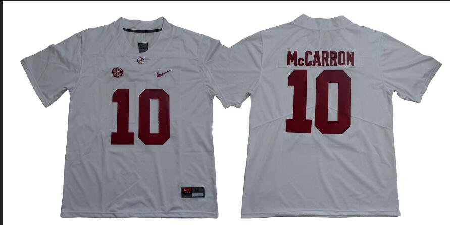 New Men College Alabama Crimson Tide 10 AJ McCarron Jerseys
