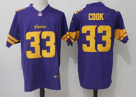 Men's #33 Dalvin Cook jerseys embroidery logo