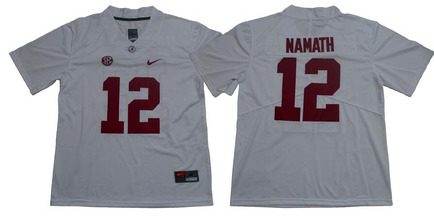 Alabama Crimson Tide 12 Joe Namath  men ncaa college Football Jerseys-001