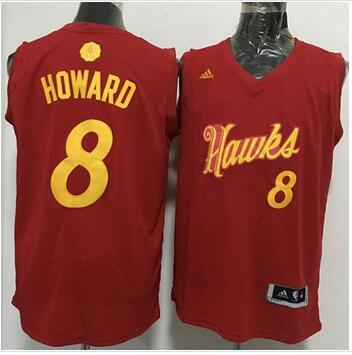 Hawks #8 Dwight Howard Red 2016-2017 Christmas Day Stitched NBA Jersey