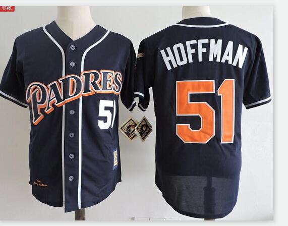 51 Trevor Hoffman men mlb baseball jerseys Throwback