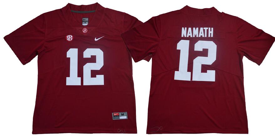 Alabama Crimson Tide 12 Joe Namath  men ncaa college Football Jerseys-002