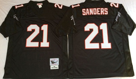 Men Throwback 21 Sanders Football Jersey