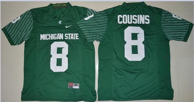 Michigan State Spartans Kirk Cousins 8 College Alumni Football Limited Jersey - Green