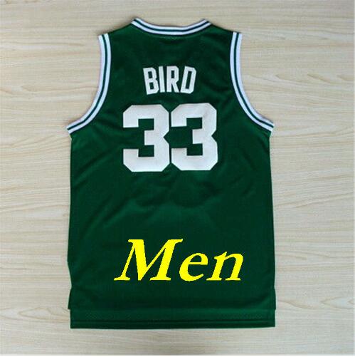 Mens #33 Retro Larry Bird Jersey