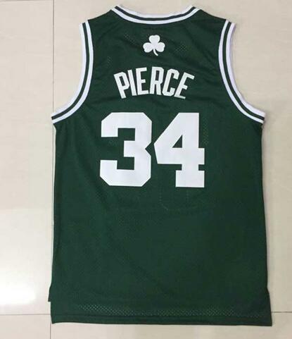 Throwback Paul Pierce 34# Basketball jersey Green