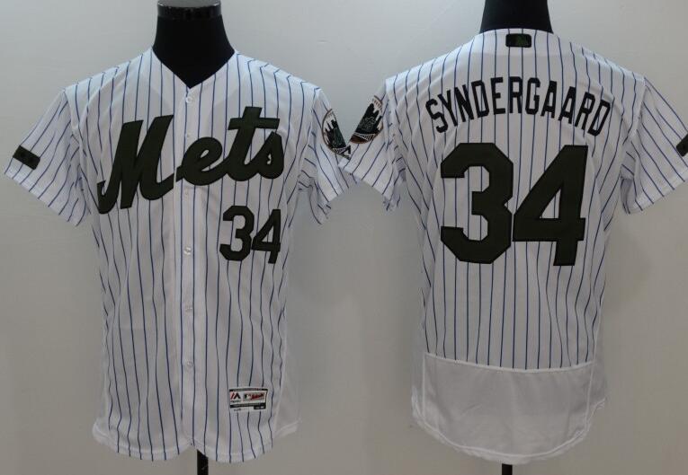 Commemorative Edition  34 Noah Syndergaard white Jersey