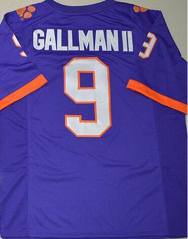 Men's stitched 9 Wayne Gallman II jersey Purple
