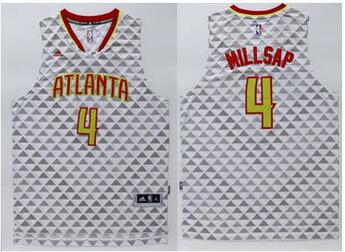 Atlanta Hawks #4 Paul Millsap White Swingman Stitched NBA Jersey